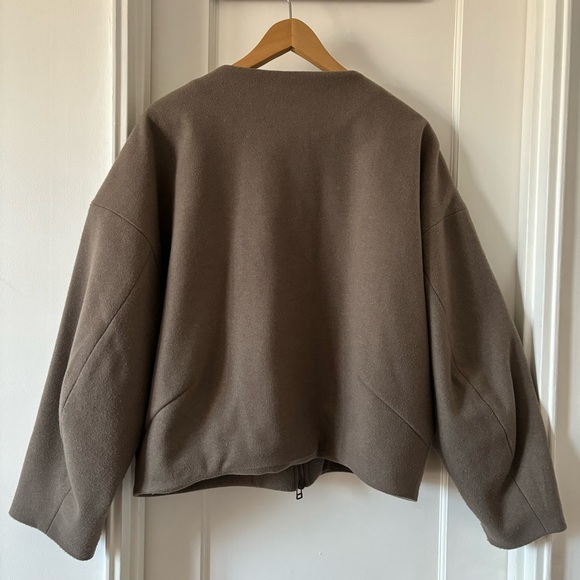 Nico And… Woolly Tec Oversized Zip Beige Coat Jacket - Picture 2 of 13